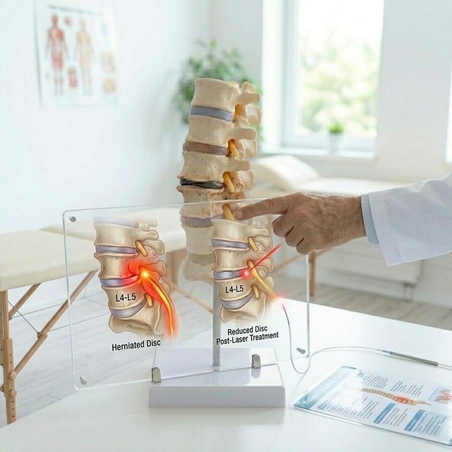 Laser therapy for herniated disc and spinal disc pain